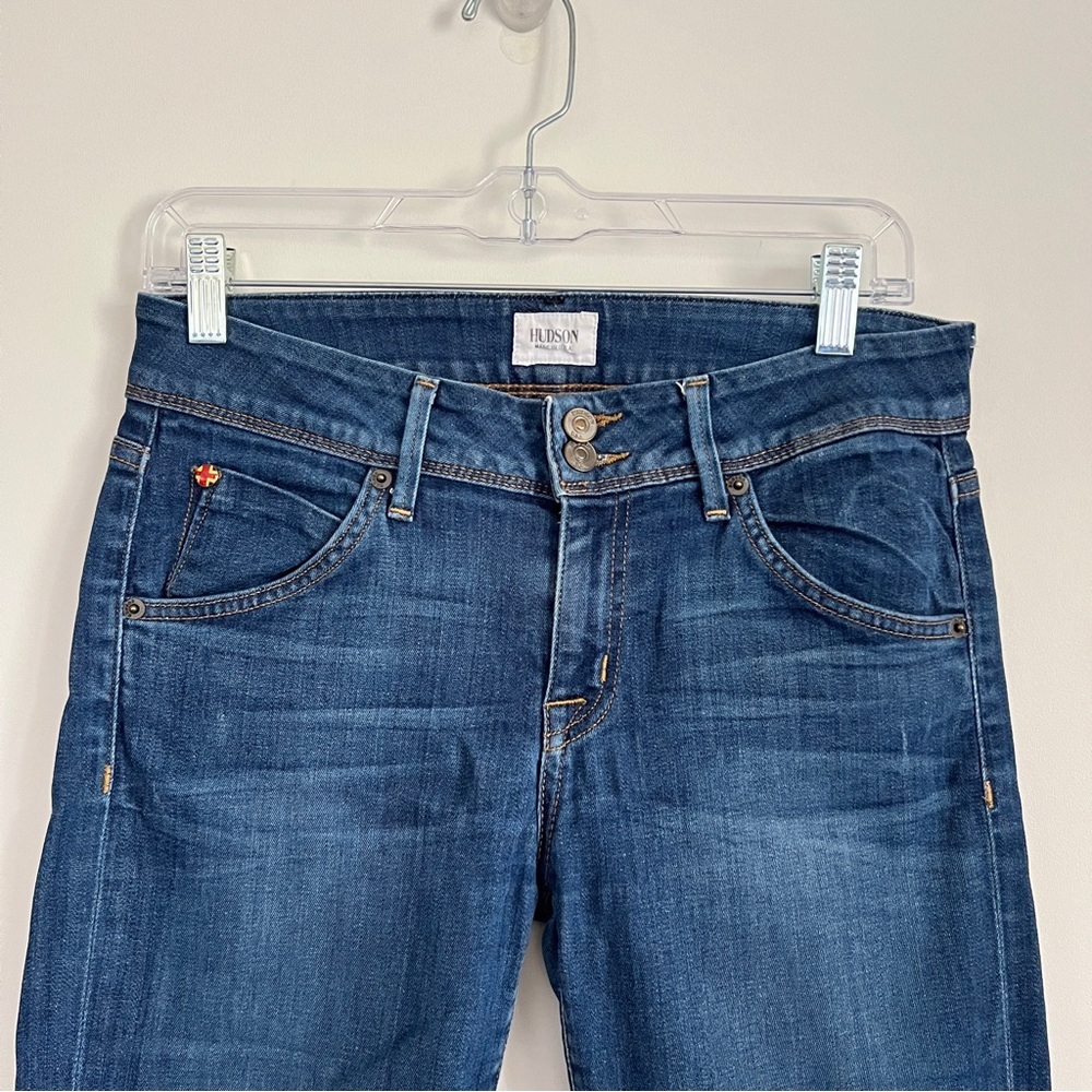 Hudson Women’s Collin Flap Blue Denim Medium Wash Jeans - Picture 2 of 10